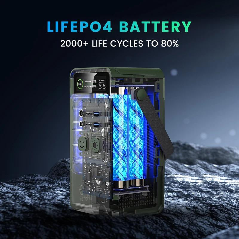 200W Power Station 192Wh Lifepo4 Battery Power Bank 60000Mah Portable Charger Battery for Outdoor Energy Storage Supply Travel Gadgets Lithium