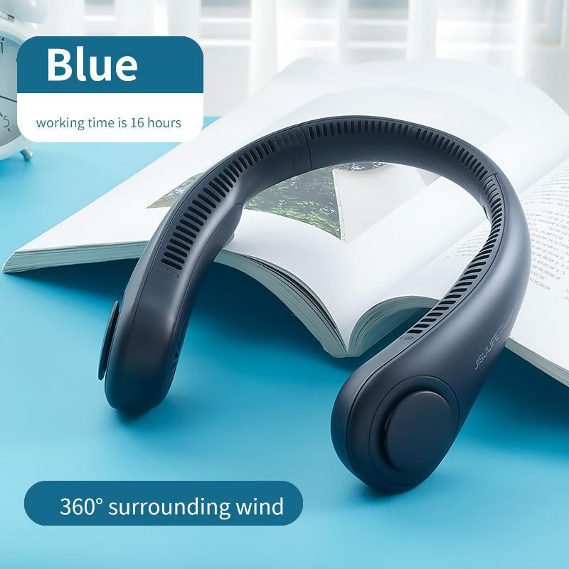 Jisulife Portable Neck Fan Hands Free Bladeless Fan 4000Mah Battery Operated Wearable Personal Fan Rechargeable 3 Speeds Gifts for Women Men