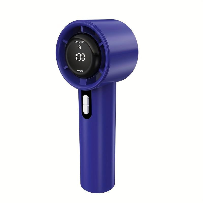 15000 RPM Silent Fan, Usb Rechargeable & 12 Hours Battery Life, 1-100 LED Digital Fan Holiday, Small and Portable, Suitable for Outdoor Sports, Camping, Hiking, Fishing Hunting, Cool Stuff for Teens, Traveling Gadgets Electric Turbo Motor Fathersdaygift