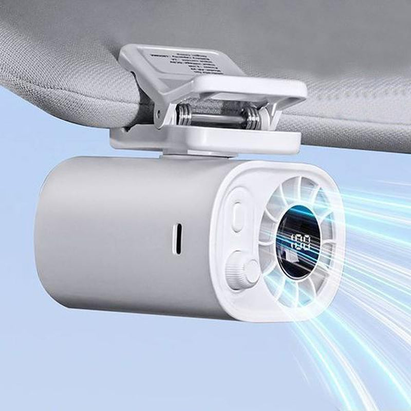 Portable USB Mini Fan Small Clip on Fan ,0-100 Speed Adjustment, Rechargeable Personal with LED Display for Umbrella,Desk,Dorm,Camping,Stroller,Golf,Gym,Beach Travel Outdoors