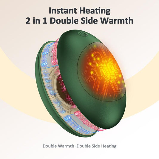 Pocket Size Avocado Shape Hand Warmers Rechargeable 2 Pack - Magnetic Double Side Heating - Three-Range Temperature Adjustment - Winter Gifts Heater Room