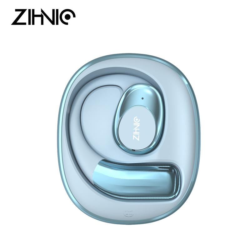 ZIHNIC S09 Open-Ear Earbuds,V5.4, IPX5 Waterproof,35Hrs Playtime,On Ear Headphones Immersive Premium Sound Long Distance Connection Headset with Charging Case Audio Electronic