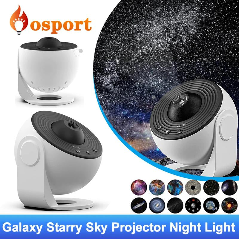 12 in 1 Celestial Galaxy Projector: USB Plug Planetarium Lamp