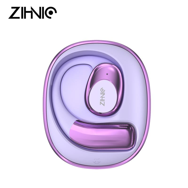 ZIHNIC S09 Open-Ear Earbuds,V5.4, IPX5 Waterproof,35Hrs Playtime,On Ear Headphones Immersive Premium Sound Long Distance Connection Headset with Charging Case Audio Electronic