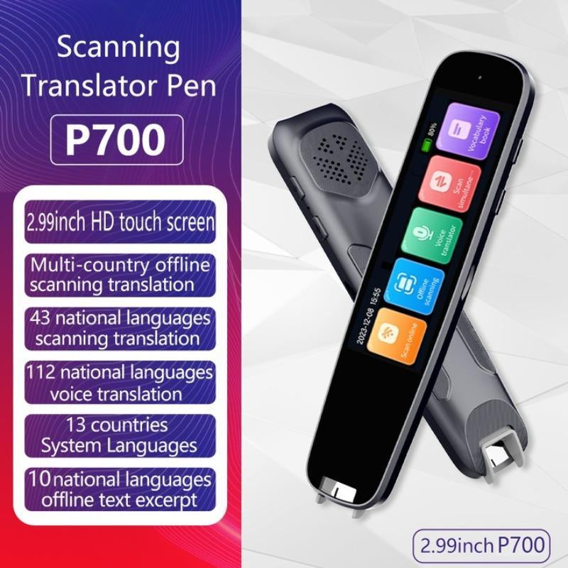 Durability 2.99 Inch HD Digital Display Translation Pen, Multi-Purpose One-Key Translation Pen, Portable Multifunctional Wireless BT Smart Translation Pen for Learning, Office, Travel, Digital Products, Traveling Gadgets