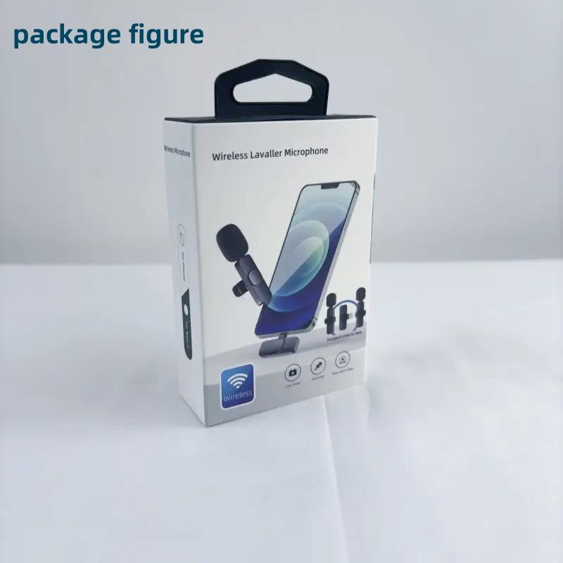 Wireless Collar Microphone, Portable Audio Noise Reduction Mic for Iphone, Tablet, Collar Mini Microphones, Wireless Mic for Video Recording, Teaching Speech Mic, Streaming Equipment, Mini Microphone