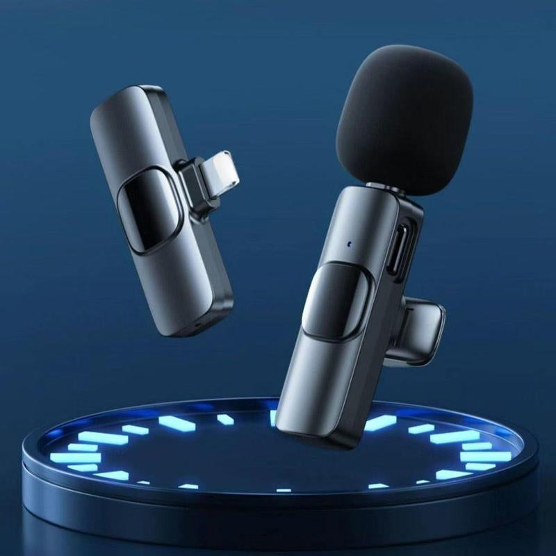 Wireless Collar Microphone, Portable Audio Noise Reduction Mic for Iphone, Tablet, Collar Mini Microphones, Wireless Mic for Video Recording, Teaching Speech Mic, Streaming Equipment, Mini Microphone