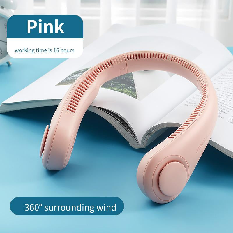Jisulife Portable Neck Fan Hands Free Bladeless Fan 4000Mah Battery Operated Wearable Personal Fan Rechargeable 3 Speeds Gifts for Women Men