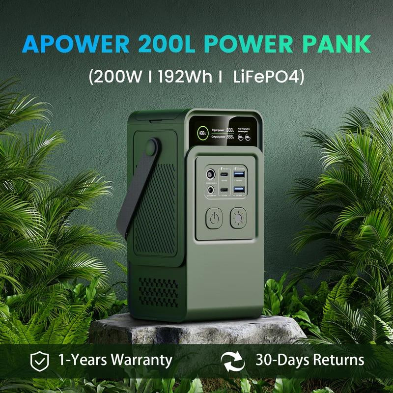 200W Power Station 192Wh Lifepo4 Battery Power Bank 60000Mah Portable Charger Battery for Outdoor Energy Storage Supply Travel Gadgets Lithium