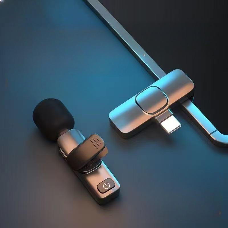 Wireless Collar Microphone, Portable Audio Noise Reduction Mic for Iphone, Tablet, Collar Mini Microphones, Wireless Mic for Video Recording, Teaching Speech Mic, Streaming Equipment, Mini Microphone