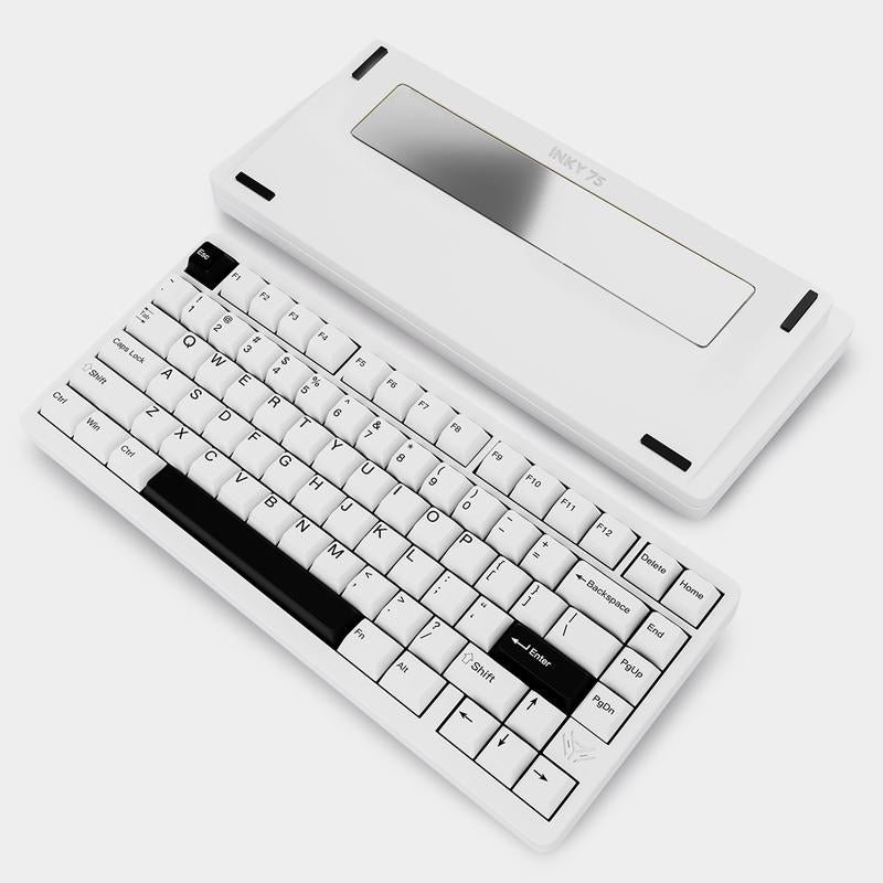 Elecfox INKY75 75% Aluminum Mechanical Keyboard with Rechargeable RGB Backlight, Keyboards & Mice Accessories, Creamy Keyboards PC Accessories