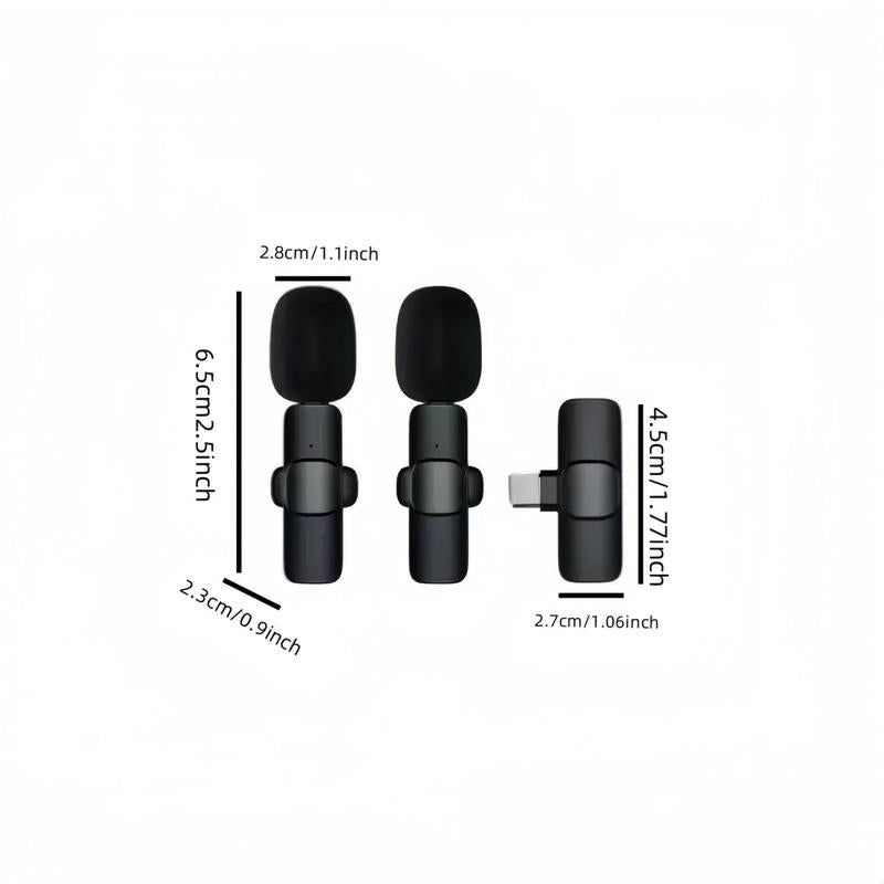 Wireless Collar Microphone, Portable Audio Noise Reduction Mic for Iphone, Tablet, Collar Mini Microphones, Wireless Mic for Video Recording, Teaching Speech Mic, Streaming Equipment, Mini Microphone