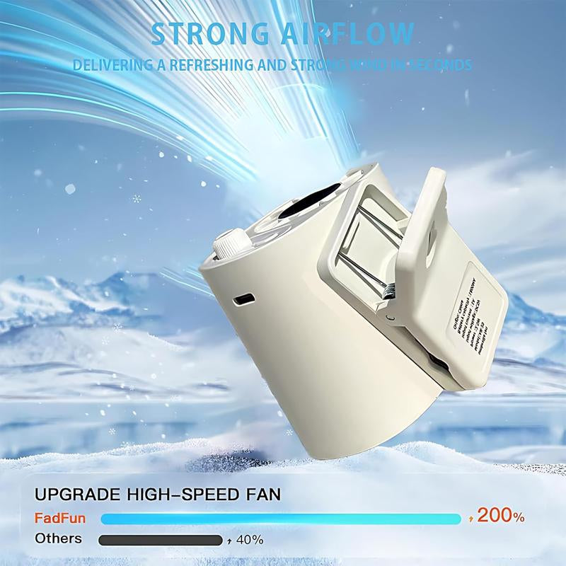 Portable USB Mini Fan Small Clip on Fan ,0-100 Speed Adjustment, Rechargeable Personal with LED Display for Umbrella,Desk,Dorm,Camping,Stroller,Golf,Gym,Beach Travel Outdoors