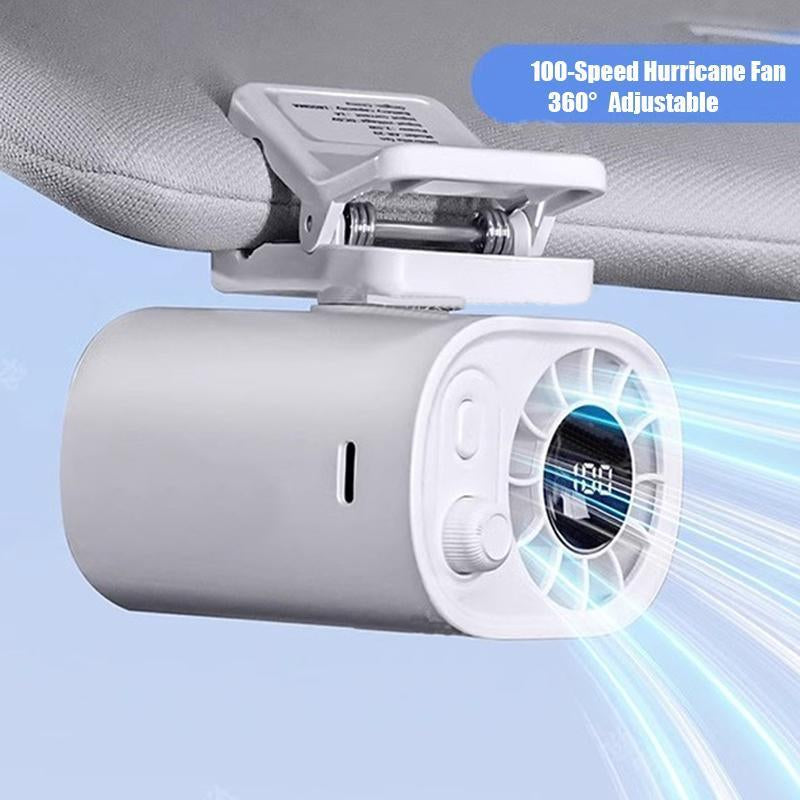 Portable USB Mini Fan Small Clip on Fan ,0-100 Speed Adjustment, Rechargeable Personal with LED Display for Umbrella,Desk,Dorm,Camping,Stroller,Golf,Gym,Beach Travel Outdoors