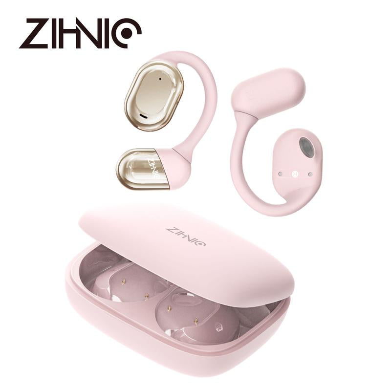 ZIHNIC ZN-S05 Wireless Open-Ear Headphone,V5.4 Earphones ,Fashionable Earbuds,Ipx5 Water Proof,Wireless Gaming Headphones,Hifi Sound Quality Music Earbuds for Gaming Travel Sports Built-In Mic,Electronic Audio&Video Product Headset