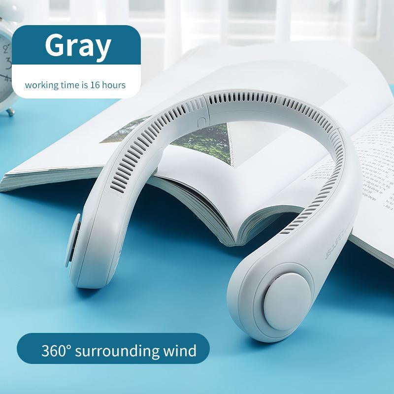Jisulife Portable Neck Fan Hands Free Bladeless Fan 4000Mah Battery Operated Wearable Personal Fan Rechargeable 3 Speeds Gifts for Women Men