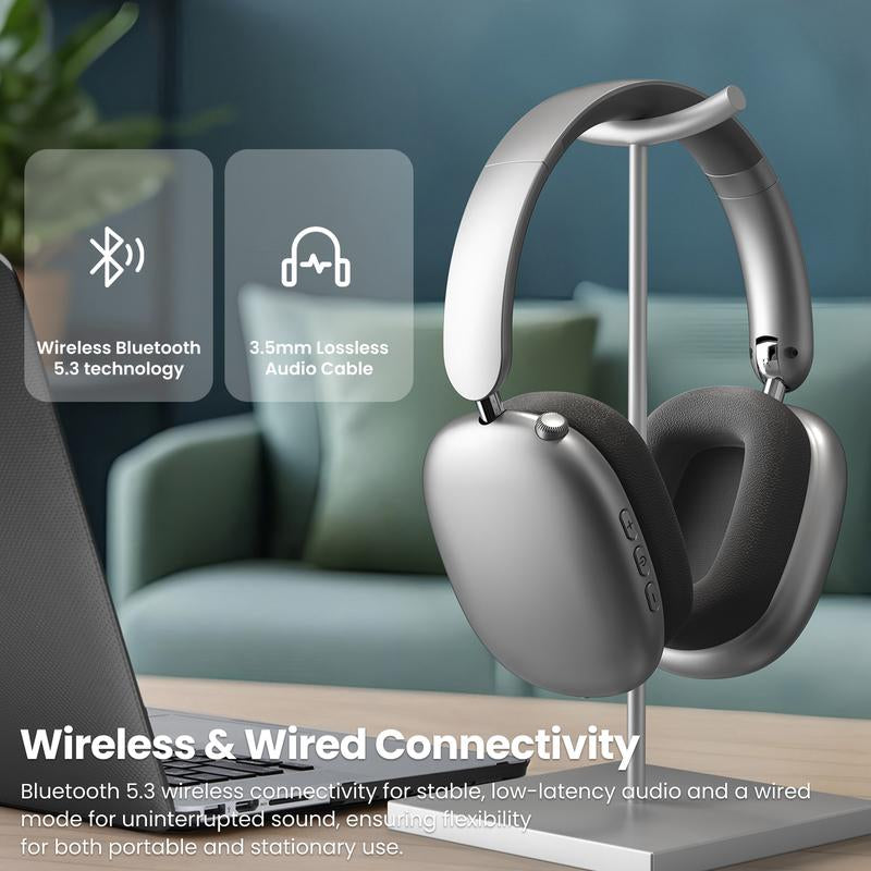 Y01 Wireless Bluetooth Headphones, Over-Ear, Noise Cancelling, Hi-Res Audio, 48H Battery Life, Foldable, Mic for Ios/Pc Headphones Android Memory Headset Earbud Electronic
