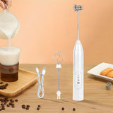 Portable Handheld Blender (White) : USB Charging Says Goodbye to the Constraints of Cables. 2 Stainless Steel Egg Whips Are Durable and Rust-Resistant. 3 Settings for Adjustment. Whether It'S Coffee Milk Foam or Egg Liquid, It Can Quickly Blend Evenly