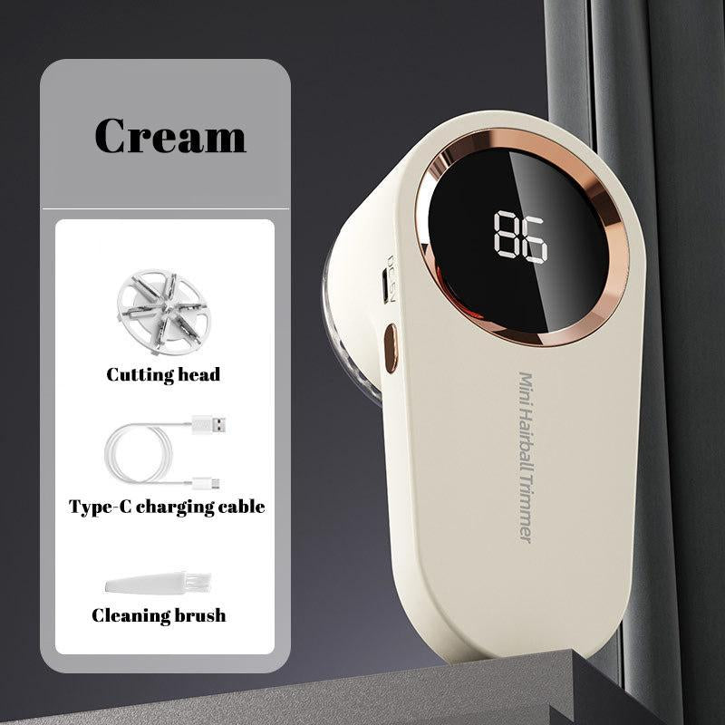 Electric Lint Remover, Portable USB Rechargeable Sweater Shaver, LED Display Hairball Trimmer, Durable Lint Remover Shaver for Socks/Sweaters/Coats