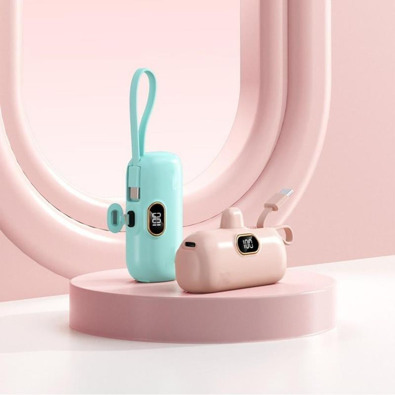 Portable Power Bank, 1Pc 5000Mah Mobile Power Bank, USB Rechargeable Hand Warmer, Small Portable Charger for Iphone 15/15 Plus/15 Pro/15 Pro Max, Airpods