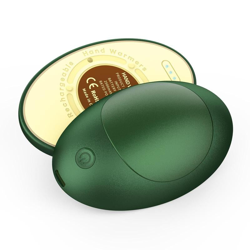 Pocket Size Avocado Shape Hand Warmers Rechargeable 2 Pack - Magnetic Double Side Heating - Three-Range Temperature Adjustment - Winter Gifts Heater Room