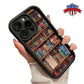 Cartoon Bookshelf Pattern TPU Phone Case for Iphone 17 Pro Max 16 15 14 plus 13 12 11 Air XR X XS plus Shockproof Non Slip Military-Grade Protective Silicone Cover