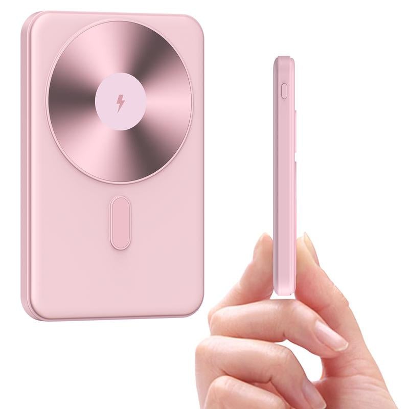 Magnetic Wireless Charging Power Bank,For Magsafe Portable Charger, 5000Mah Magnetic Power Bank, Ultra-Thin Portable,Magnetic Power Bank for Iphone 16/16 Pro/16 Pro Max, Iphone 15/14/13/12 Series