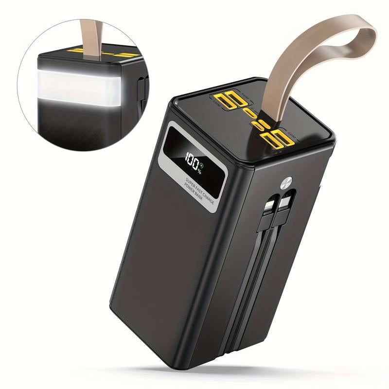 30000Mah/50000Mah Power Bank, Capacity Portable Charger with Digital Display , Fast Charging up to 22.5W, Used for Outdoor, Camping, Travel,Snug Power Bank Power Bank Black Phone Smartphone Chargeable Electronics Accessories