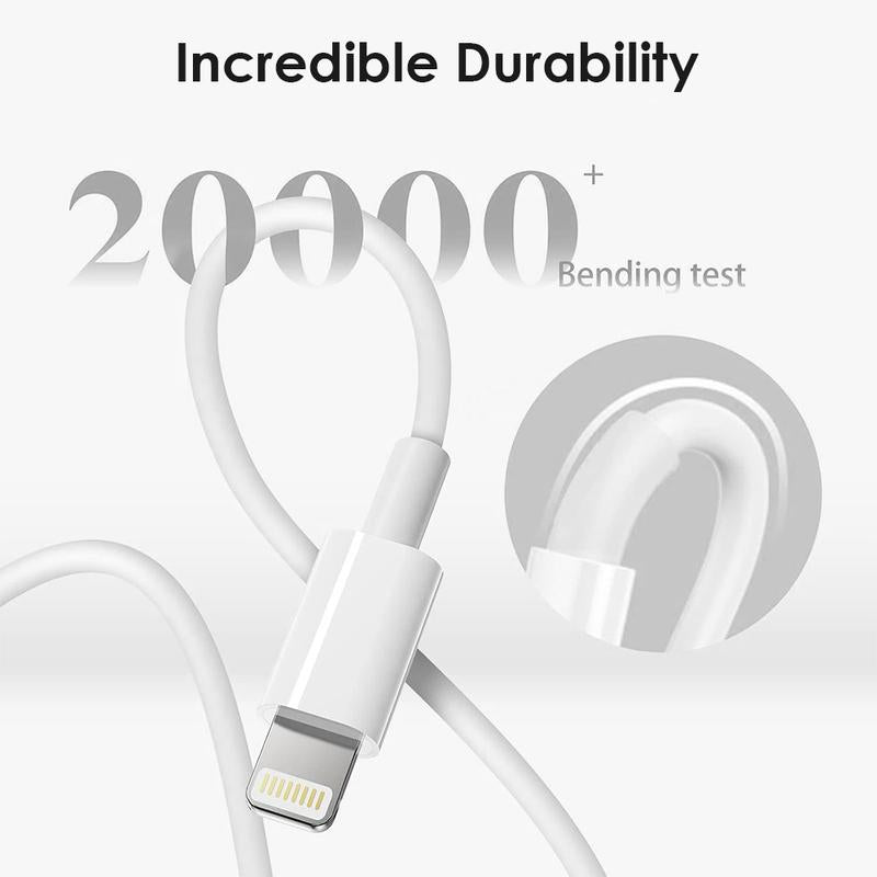 Buy 1 Get 1 Free: 4-Pcs 20W PD Fast Charger Block & 5Ft Type-C to Light Ning Cable for I Phone 14/13/12/11, I Pad - Travel Ready，Smartphones with Other CC Interfaces