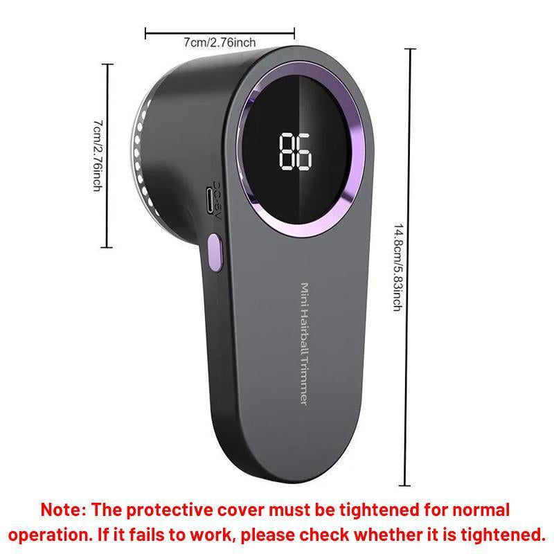 Electric Lint Remover, Portable USB Rechargeable Sweater Shaver, LED Display Hairball Trimmer, Durable Lint Remover Shaver for Socks/Sweaters/Coats