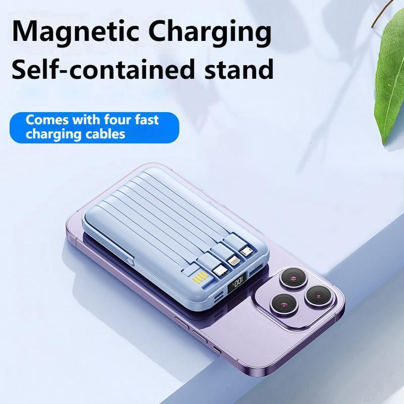 Portable Wireless Magnetic Power Bank, 1 Count 10000Mah Fast Charging Power Bank, Digital Display External Battery Accessories for Mobile Phone, Chargeable