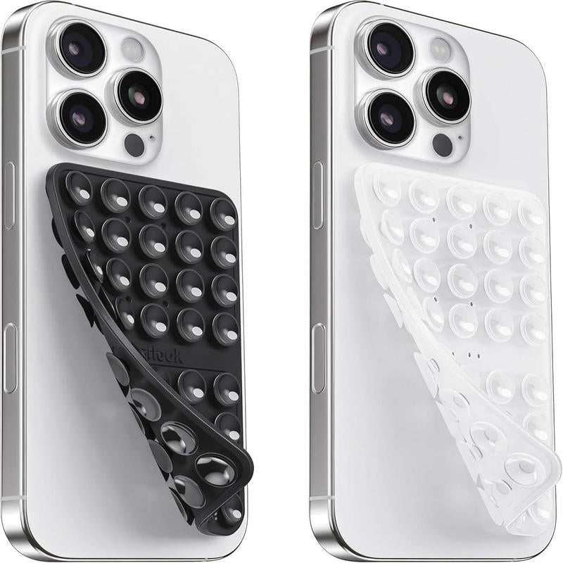 Klearlook Silicone Suction Cup Phone Case Mount Double Sided Sticky Phone Grip with Higher Suction Power for Iphone 17 Android Hands Free Phone Accessories Holder for Selfies and Videos