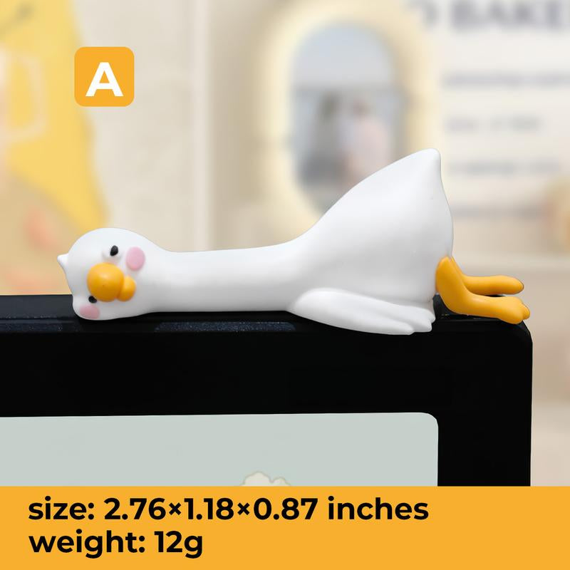 MUNBYN so Tired Lazy Duck Mini Desk Accessories 2025 New Desk Ornaments Work Partner 3Pcs/Set Perfect Desktop Decorations for Computer Screens, Office, and Home Decor Black Friday Christmas Gifts