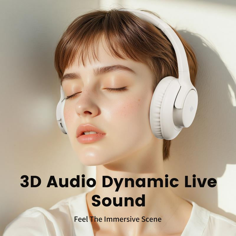 Electronic Wireless Bluetooth Headphones Over-Ear, Deep Bass Hi-Fi Stereo, 65H Playtime, Foldable Lightweight Headset with Mic for Ios/Android/Pc Headset Earbud Headphonesbluetooth Black