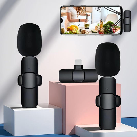 Wireless Collar Microphone, Portable Audio Noise Reduction Mic for Iphone, Tablet, Collar Mini Microphones, Wireless Mic for Video Recording, Teaching Speech Mic, Streaming Equipment, Mini Microphone
