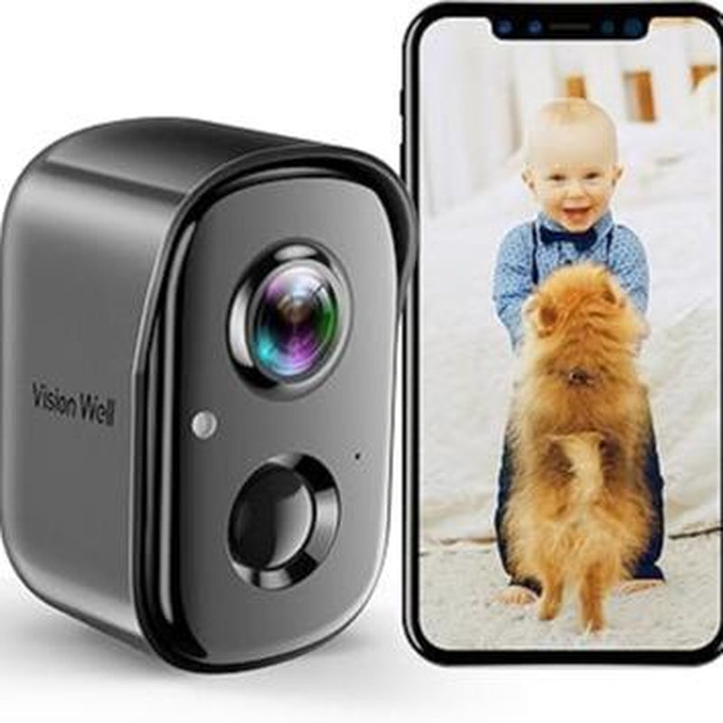 Vision Well Solar Powered Wireless Security Cameras for Home Outdoor , 1080P HD Clear Picture Wifi Security with Spotlight and Two-Way Audio，Eesy to Install