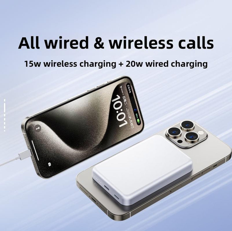 20W Magnetic Power Bank Suitable for Apple 12/13/14/15/16 Promax Fast Charging External Battery Magsafe Lightweight Mobile Power Bank