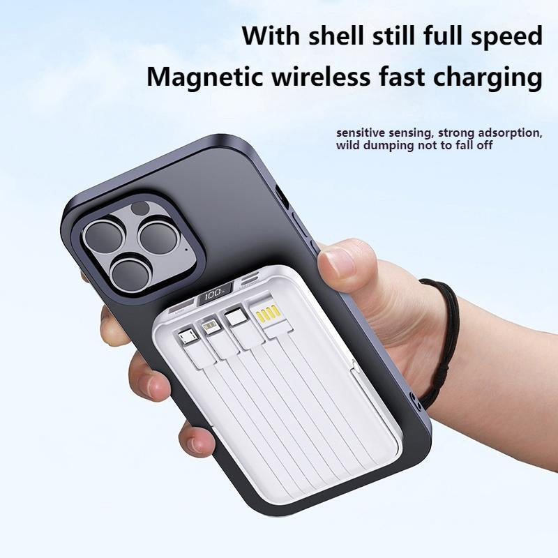 Portable Wireless Magnetic Power Bank, 1 Count 10000Mah Fast Charging Power Bank, Digital Display External Battery Accessories for Mobile Phone, Chargeable