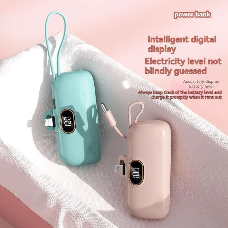 Portable Power Bank, 1Pc 5000Mah Mobile Power Bank, USB Rechargeable Hand Warmer, Small Portable Charger for Iphone 15/15 Plus/15 Pro/15 Pro Max, Airpods