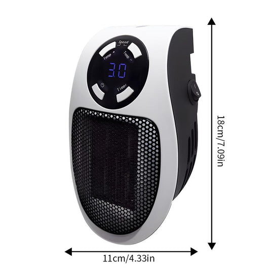 Portable Convection Fan Ceramic Heater Power-Off Protection & 2-Speed Settings for Living Rooms Bedrooms Study Rooms
