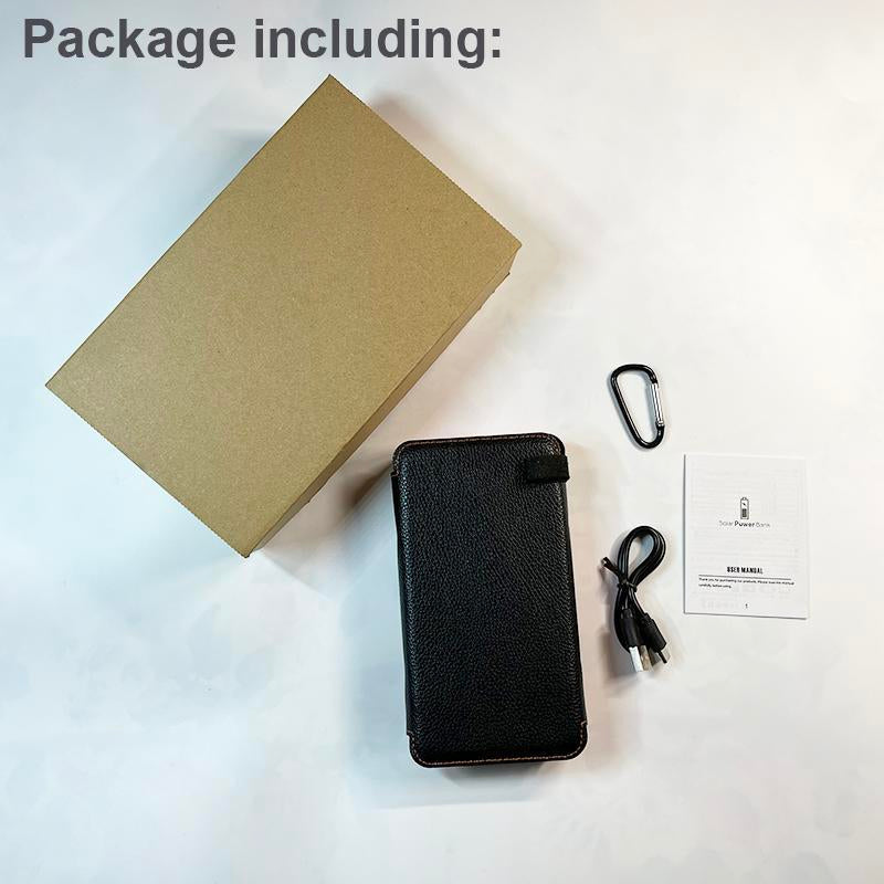 Solar Powered Power Bank, Portable Solar Phone Charger with Foldable Solar Panels, 20000Mah High Capacity Solar Power Bank for Smart Phones, Tablets