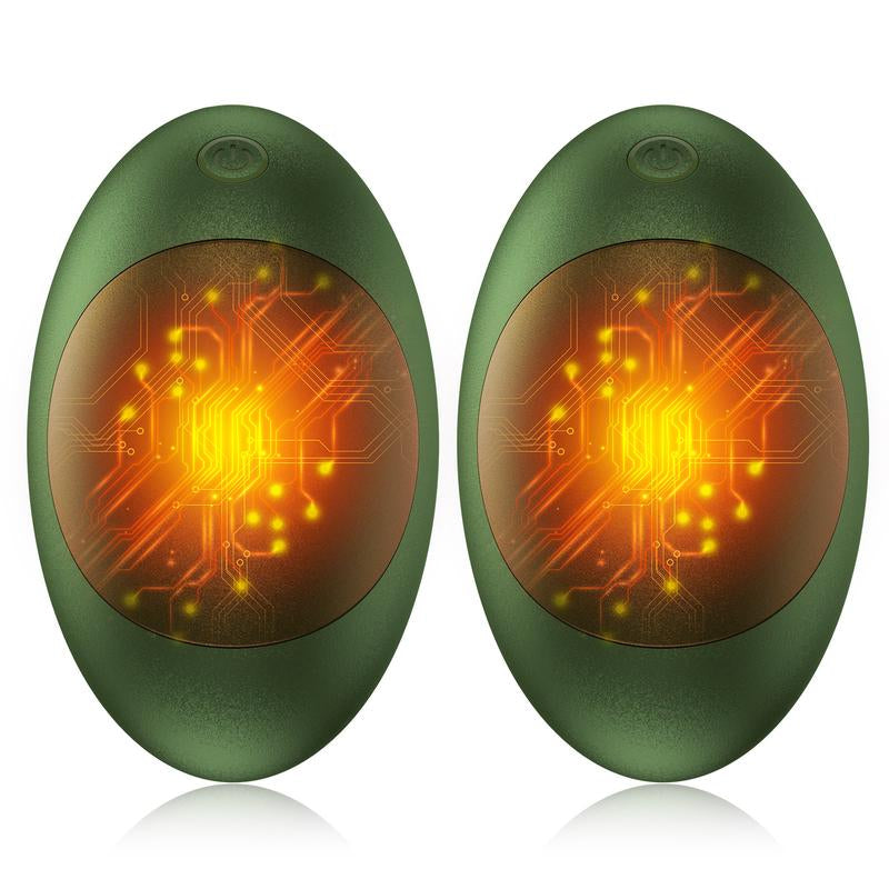 Pocket Size Avocado Shape Hand Warmers Rechargeable 2 Pack - Magnetic Double Side Heating - Three-Range Temperature Adjustment - Winter Gifts Heater Room