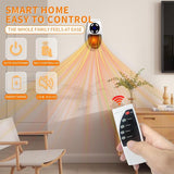 Portable Convection Fan Ceramic Heater Power-Off Protection & 2-Speed Settings for Living Rooms Bedrooms Study Rooms