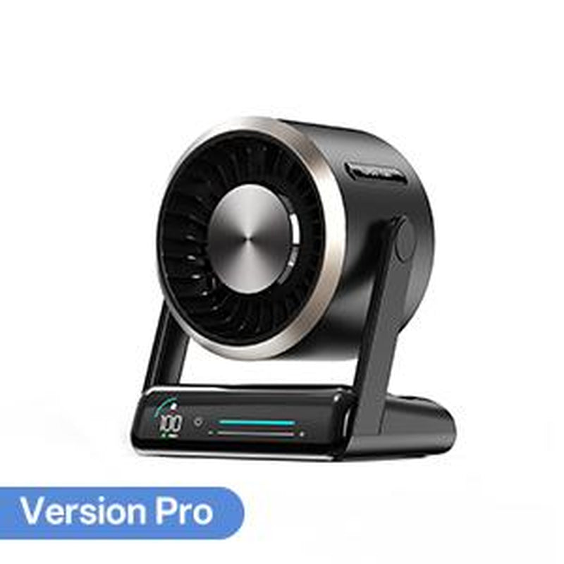 Coolhill Desktop Fan Turbo Table Fan for Office 100-Speed Digital Display Low Noise Rechargeable Battery Dual Adjustment Modes