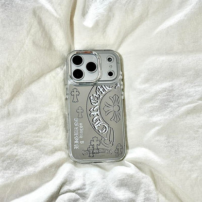 Gothic Cross Iphone 17 Case Mirror Pattern Phone Cases for Iphone17-11 Pro Max – Stylish Shockproof Cover.Iphone 17 Case/16 plus Case/15 Promax Case/14 Case/13 Case