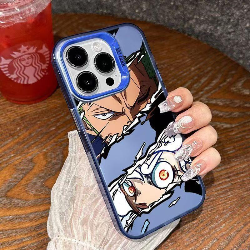 Anime Character Iphone 11-17 Pro Max Metal Silver Premium Anti-Collision Color-Changing Protective Case Compact & Stylish Shockproof Cover