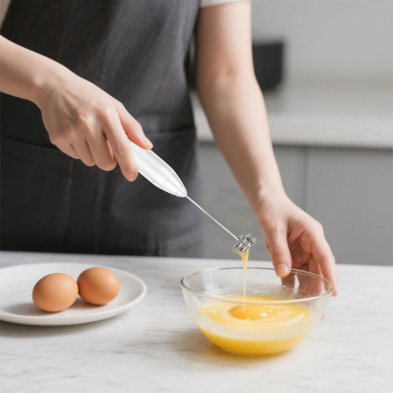 Portable Handheld Blender (White) : USB Charging Says Goodbye to the Constraints of Cables. 2 Stainless Steel Egg Whips Are Durable and Rust-Resistant. 3 Settings for Adjustment. Whether It'S Coffee Milk Foam or Egg Liquid, It Can Quickly Blend Evenly