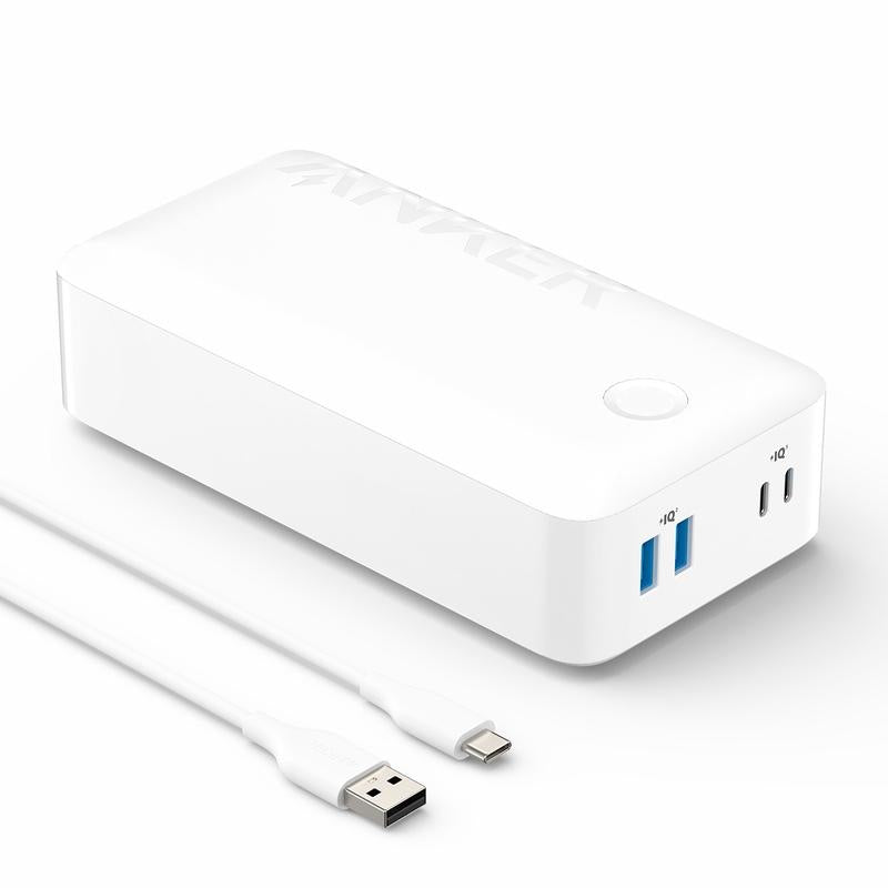 Anker Power Bank 40,000Mah 30W USB-C High-Speed Battery Pack, for Macbook, Iphone 15/14/13/12 Series, Samsung Galaxy, Ipad, Travel Gadgets, and More