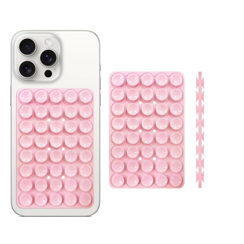 Double-Sided Silicone Suction Cup Phone Case Mount, Hands-Free Strong Grip Holder for Selfies & Videos, Ideal for Iphone & Android, Stand, Suction Phone Holder, Phone Car Holder, Phone Mounted