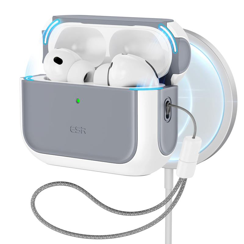 ESR for 2025 Airpods Pro 3 Case, Full Drop Protection Cover with Lanyard,Compatible with Magsafe,Stylish & Lightweight Airpods Accessories,Magsafe Charging, Protective Cover with Strong Magnet